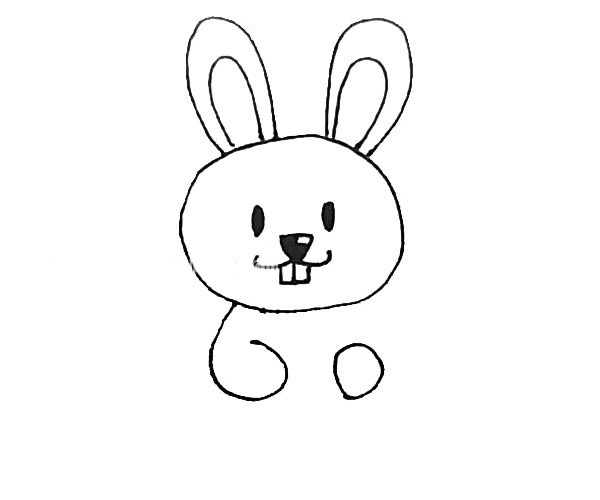 爱吃胡萝卜的小兔子简笔画带涂色