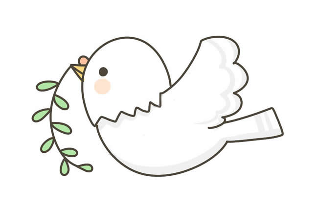 可爱的鸽子简笔画