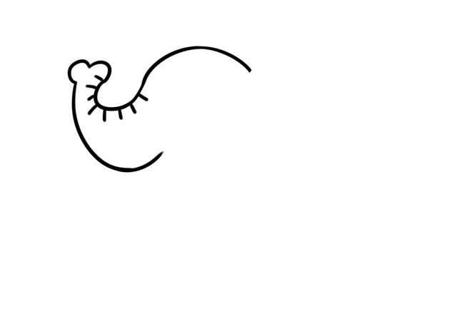 翘鼻子可爱大象简笔画步骤