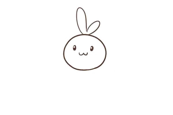 嘴里含着胡萝卜的小兔子简笔画