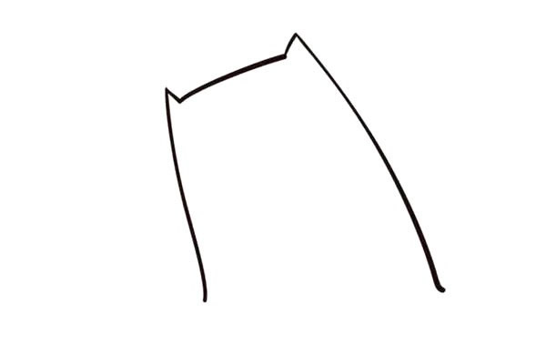 正在钓鱼的小猫咪简笔画步骤