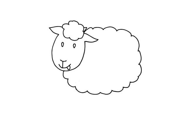 欢快的小羊简笔画步骤教程