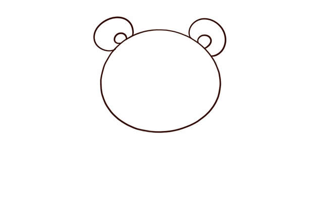 去上学的卡通熊猫简笔画教程