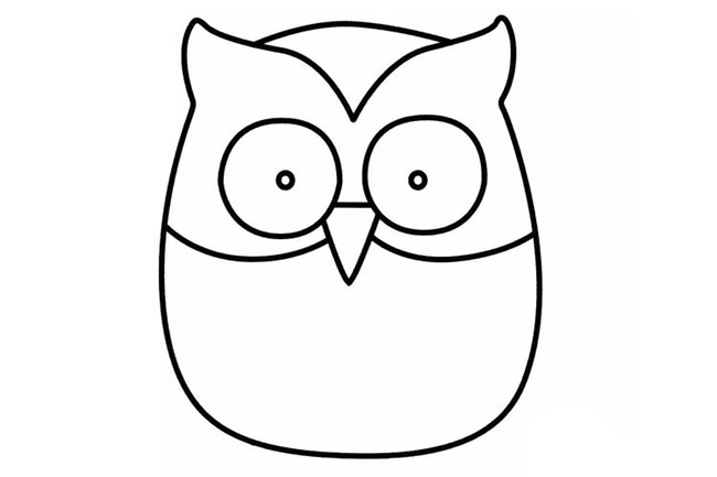 猫头鹰怎么画 涂色的猫头鹰简笔画步骤