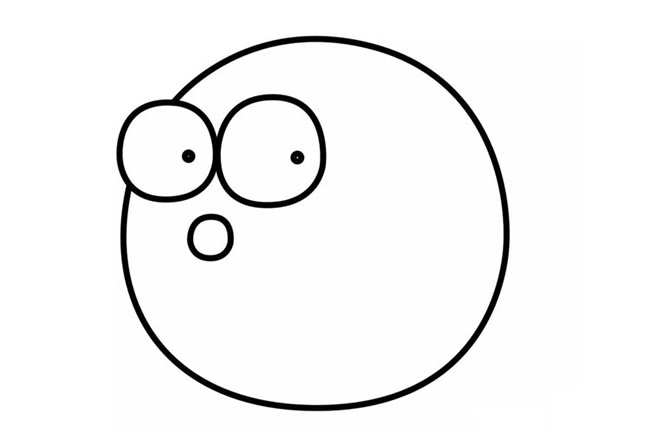 可爱的卡通河豚简笔画步骤