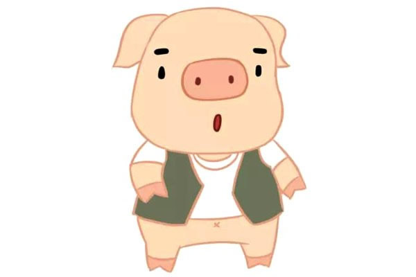 一步步教你画卡通的小猪