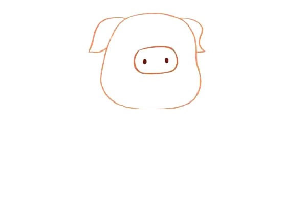 一步步教你画卡通的小猪