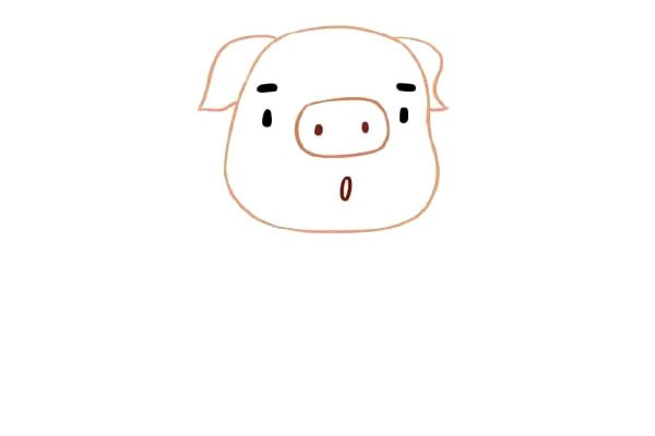 一步步教你画卡通的小猪