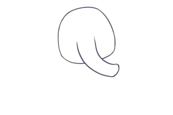 大象怎么画 大象简笔画步骤教程