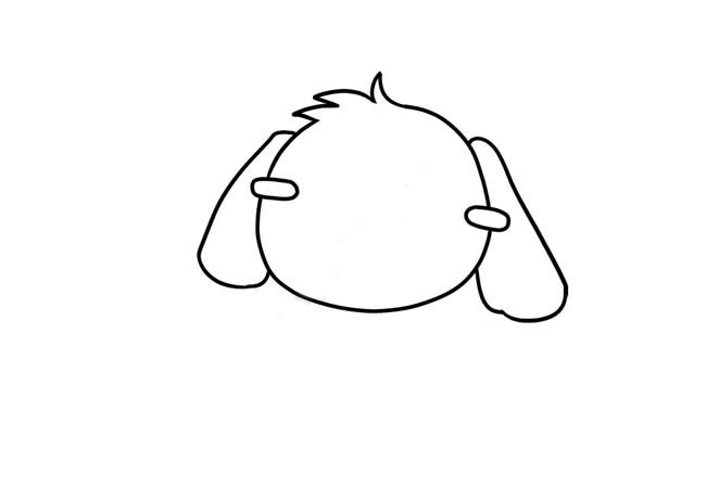 活波可爱的小狗简笔画步骤教程