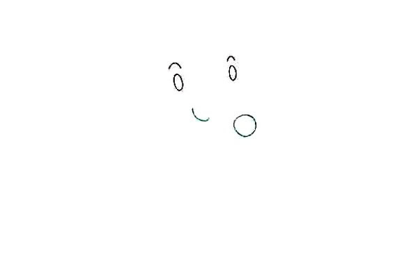 戴眼镜的卡通老鼠简笔画步骤