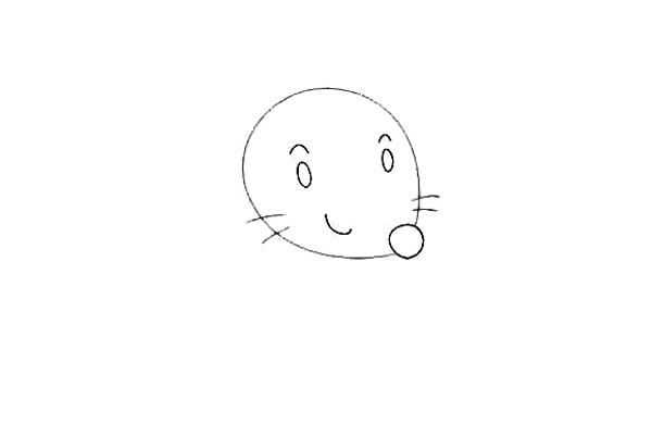 戴眼镜的卡通老鼠简笔画步骤