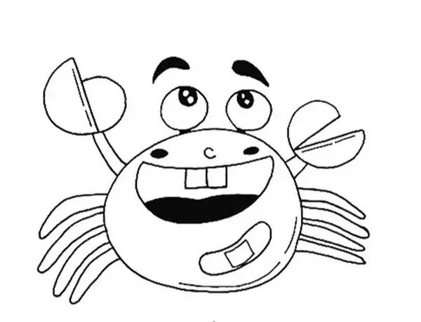 螃蟹先生卡通简笔画步骤