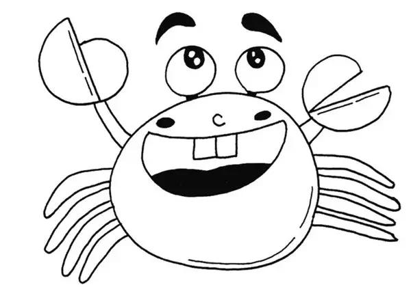 螃蟹先生卡通简笔画步骤