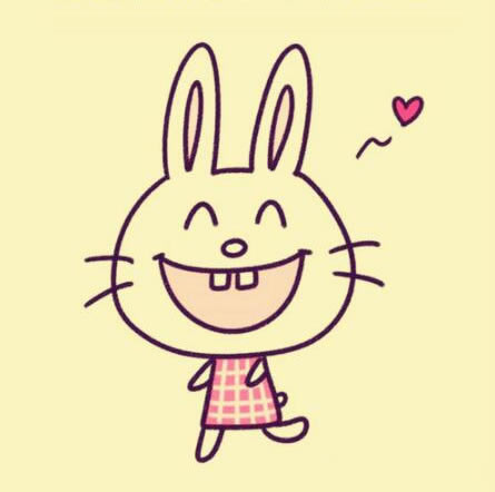 超萌的卡通小兔子简笔画步骤