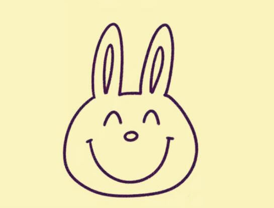 超萌的卡通小兔子简笔画步骤