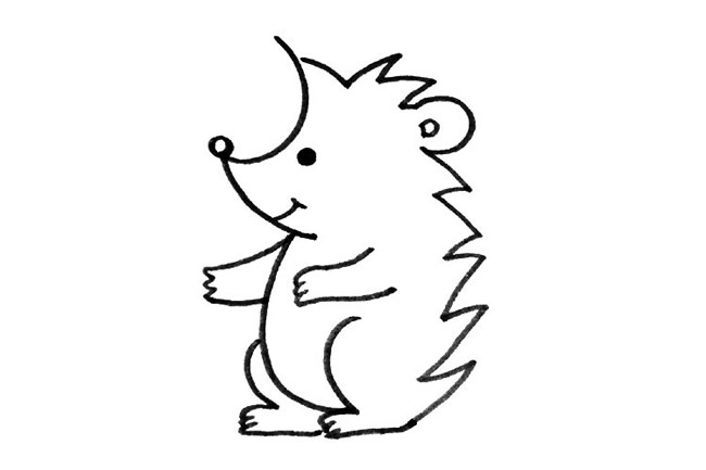 可爱的刺猬简笔画步骤教程 可爱的刺猬简笔画步骤教程