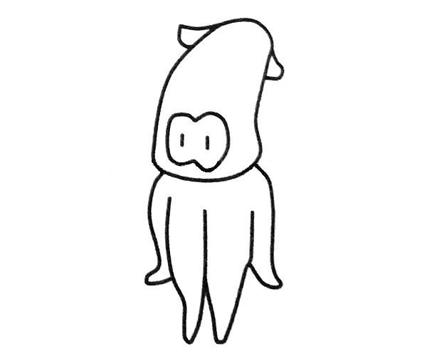 关于鱿鱼的卡通简笔画