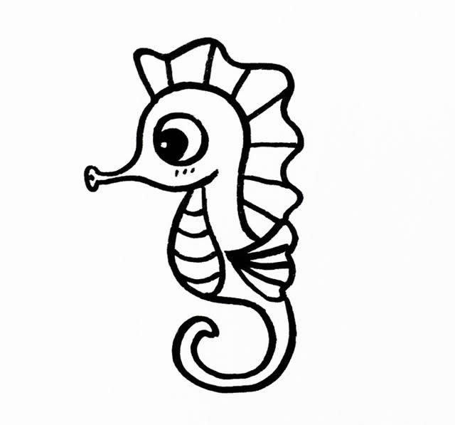 可爱的海马怎么画