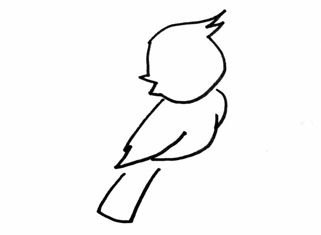 漂亮的小鸟简笔画带涂色 漂亮的小鸟简笔画带涂色