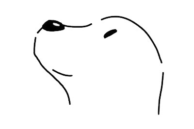 吃冰激凌的北极熊简笔画教程