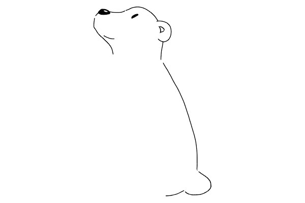 吃冰激凌的北极熊简笔画教程