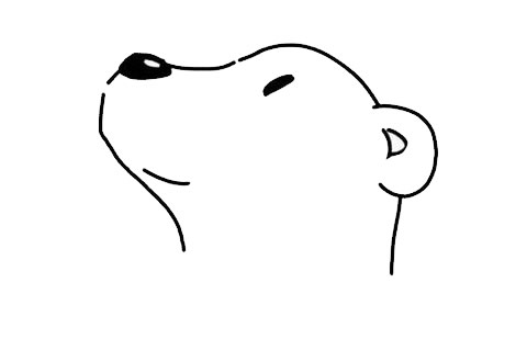 吃冰激凌的北极熊简笔画教程