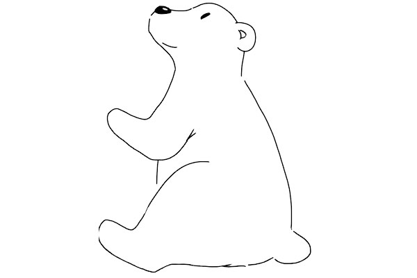 吃冰激凌的北极熊简笔画教程