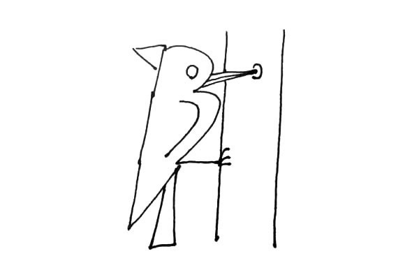 教你用数字画一只啄木鸟 教你用数字画一只啄木鸟