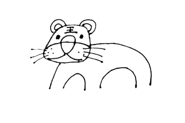 老虎怎么画 涂色的老虎简笔画