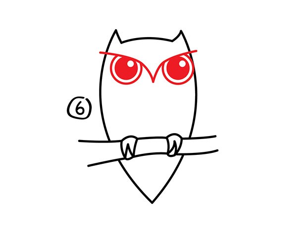 猫头鹰怎么画 猫头鹰简笔画步骤分解