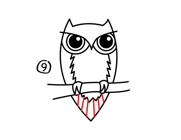 猫头鹰怎么画 猫头鹰简笔画步骤分解