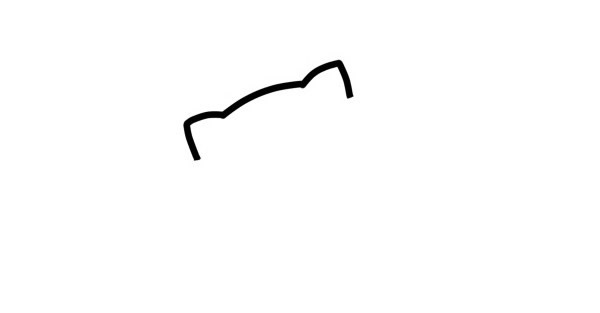 萌到心里的小猫简笔画步骤