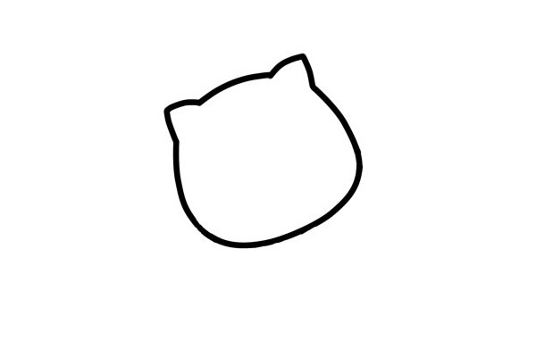 萌到心里的小猫简笔画步骤