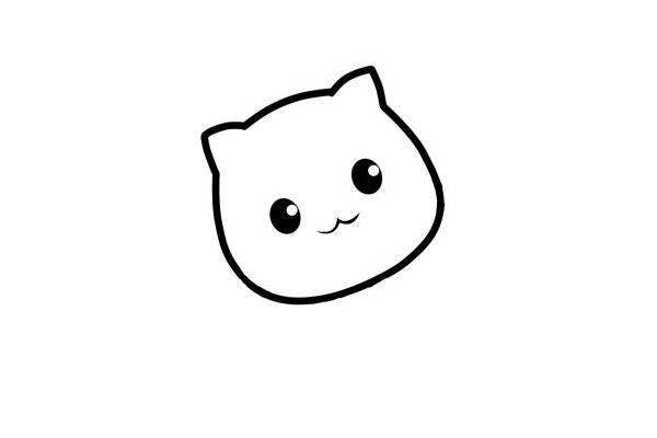 萌到心里的小猫简笔画步骤