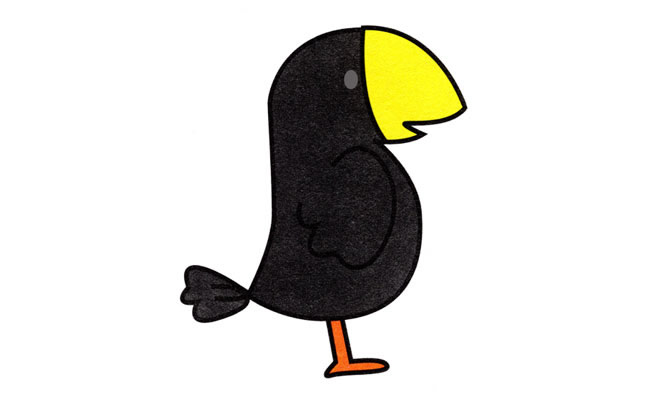 乌鸦怎么画 卡通乌鸦简笔画步骤 乌鸦怎么画 卡通乌鸦简笔画步骤