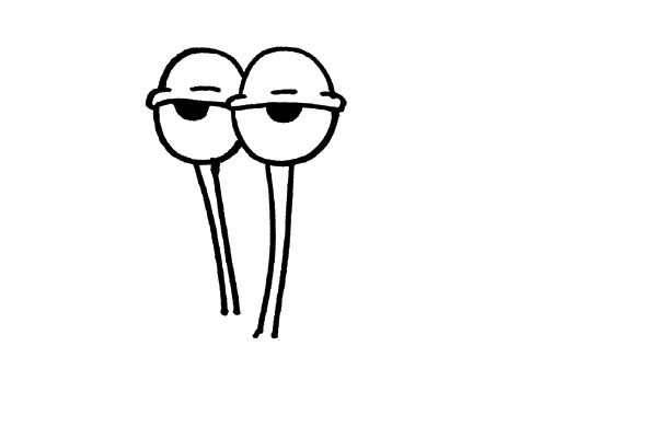 有趣的卡通蜗牛简笔画步骤