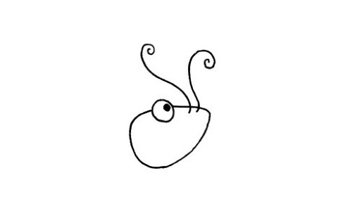 虾的简单画法 卡通小虾简笔画步骤