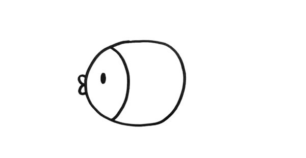 两条快乐的小鱼简笔画步骤