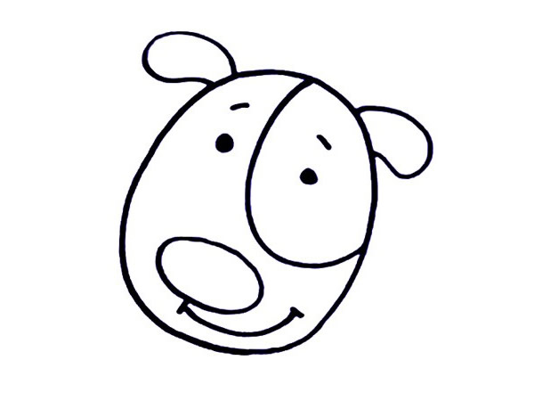 彩色的卡通小狗简笔画教程