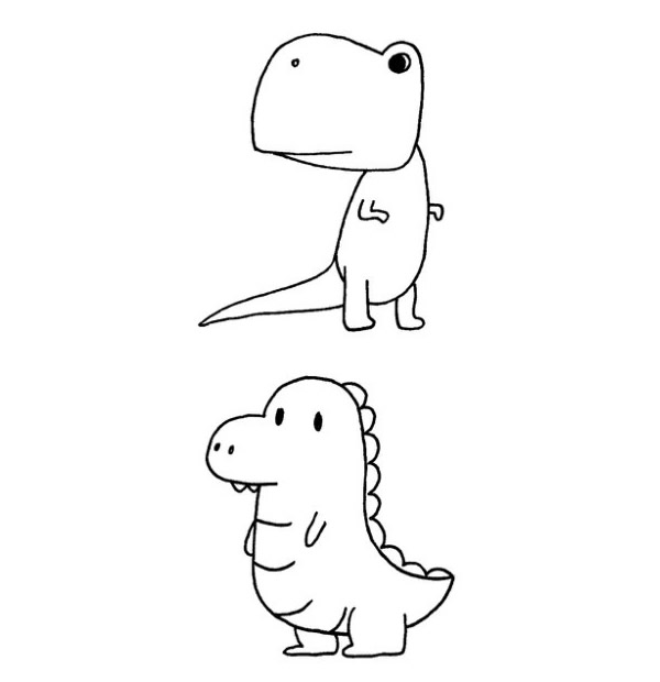 多种恐龙简笔画大全