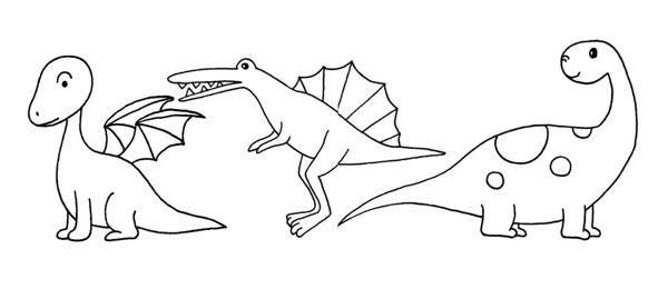 多种恐龙简笔画大全