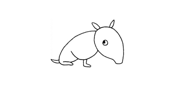 犰狳简笔画步骤教程