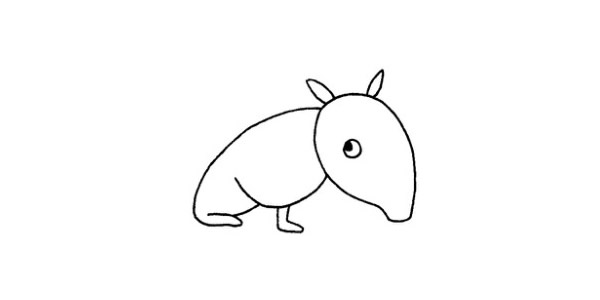 犰狳简笔画步骤教程