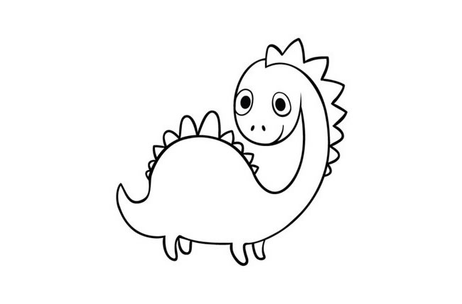 卡通可爱的腕龙简笔画