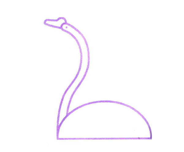 简单的天鹅怎么画带颜色