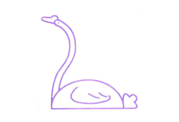 简单的天鹅怎么画带颜色