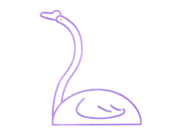 简单的天鹅怎么画带颜色