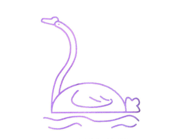 简单的天鹅怎么画带颜色