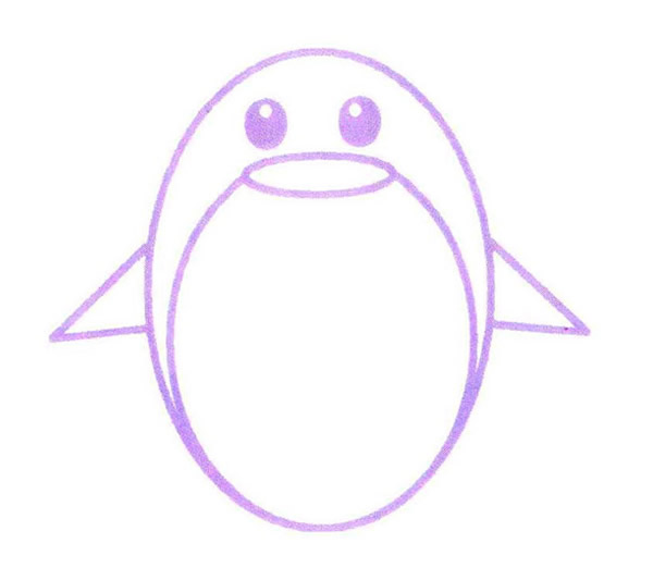 企鹅怎么画 涂色的企鹅简笔画步骤